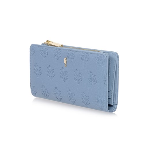 Duży błękitny portfel damski z tłoczeniem Ochnik One Size OCHNIK okazja