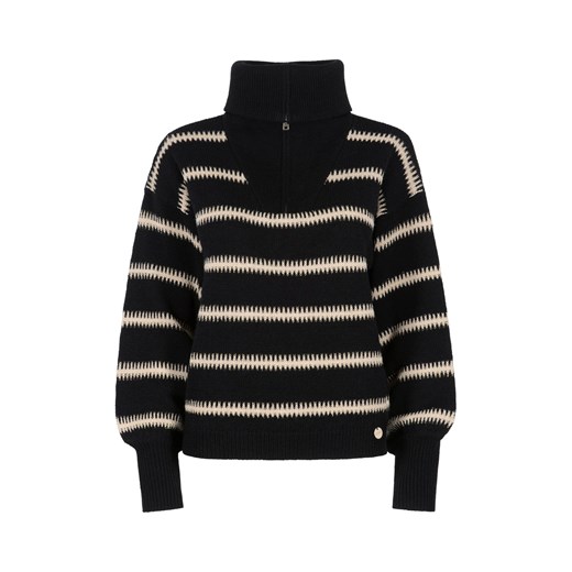 Czarny sweter w paski z suwakiem damski Ochnik One Size okazja OCHNIK