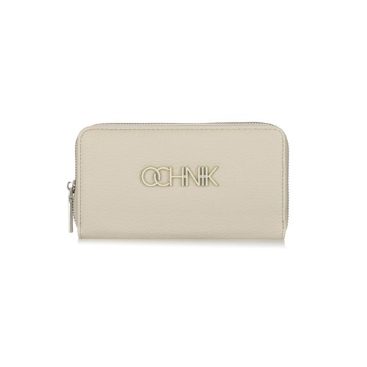 Duży kremowy portfel damski z logo Ochnik One Size OCHNIK