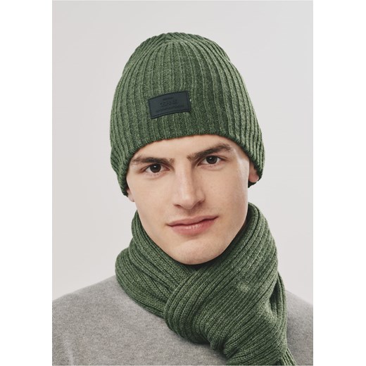 Zielona czapka zimowa męska Ochnik One Size okazja OCHNIK