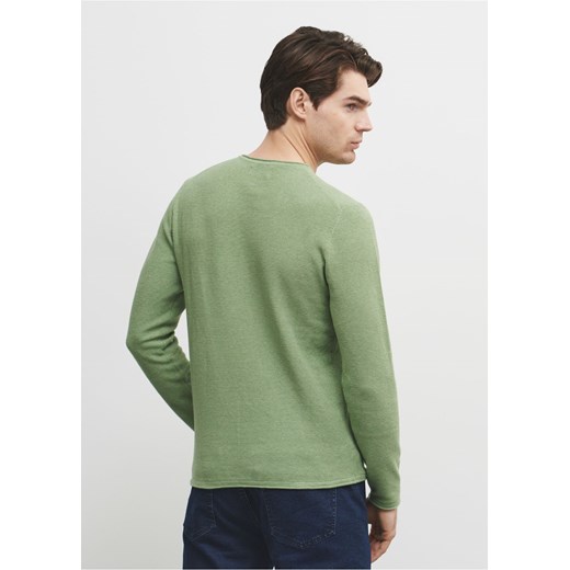 Zielony sweter męski basic Ochnik One Size promocja OCHNIK