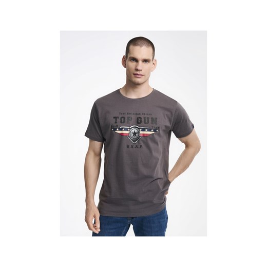 Ciemnoszary T-shirt męski Top Gun Ochnik One Size okazja OCHNIK