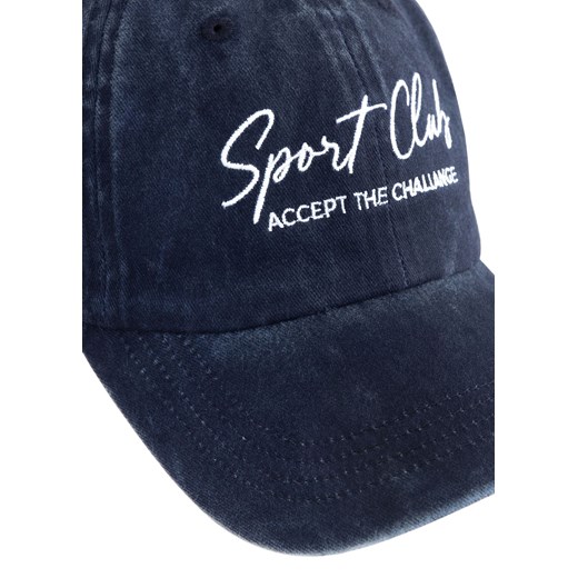 Granatowa czapka z daszkiem z haftem Ochnik One Size promocja OCHNIK