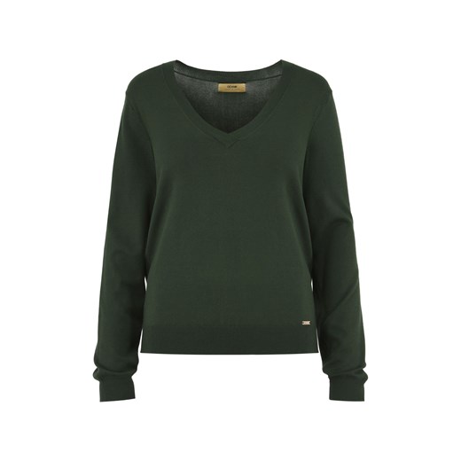 Zielony sweter z dekoltem V-neck Ochnik One Size promocja OCHNIK
