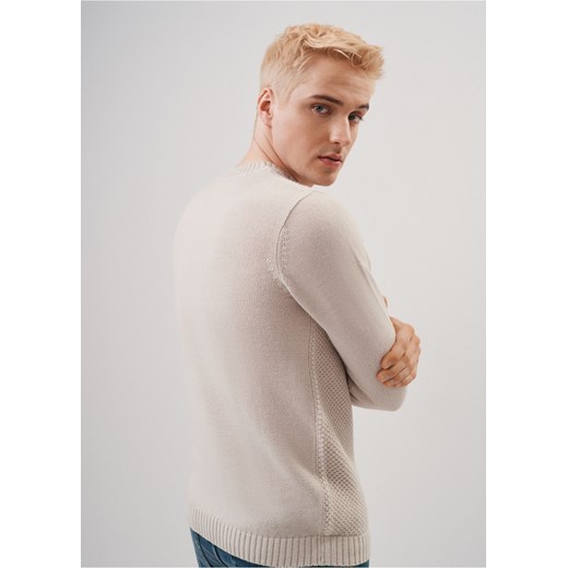 Sweter beżowy męski Ochnik One Size okazja OCHNIK