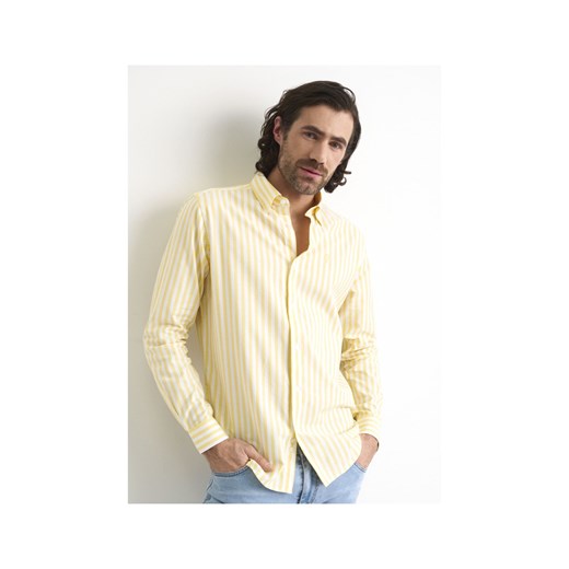 Koszula męska w żółte paski Ochnik One Size okazyjna cena OCHNIK