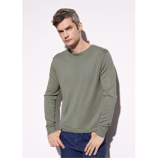 Zielony sweter męski Ochnik One Size wyprzedaż OCHNIK