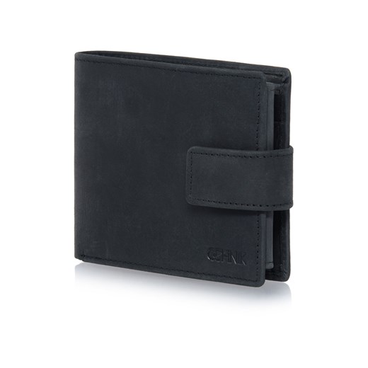 Mały czarny skórzany portfel męski Ochnik One Size OCHNIK