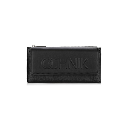 Duży czarny portfel damski z logo Ochnik One Size OCHNIK