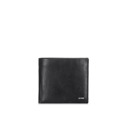 Czarny skórzany portfel męski Ochnik One Size promocja OCHNIK