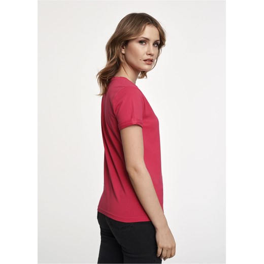 Różowy T-shirt damski z aplikacją wilgi Ochnik One Size okazyjna cena OCHNIK