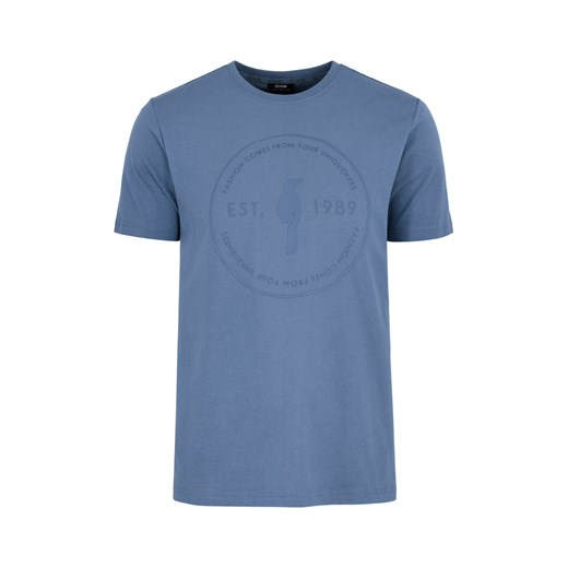 Niebieski T-shirt męski z logo marki OCHNIK Ochnik One Size OCHNIK