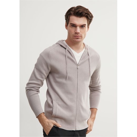 Beżowy sweter męski z kapturem Ochnik One Size OCHNIK promocyjna cena
