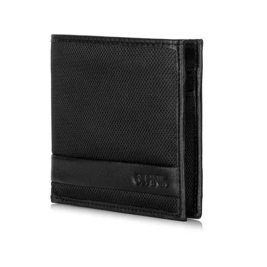 Czarny rozkładany portfel męski Ochnik One Size okazyjna cena OCHNIK