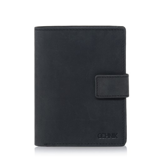 Czarny skórzany portfel męski PORMS-0543-99(W23) Ochnik One Size OCHNIK