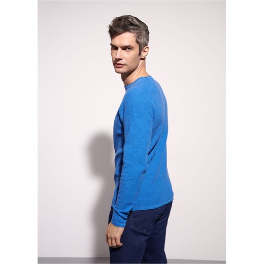 Niebieski sweter męski basic Ochnik One Size promocyjna cena OCHNIK