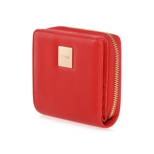 Mały czerwony portfel damski z logo Ochnik One Size OCHNIK
