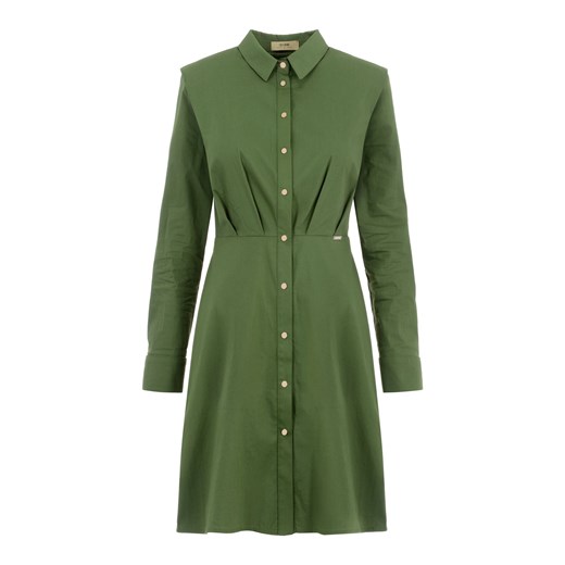 Zielona sukienka z kołnierzykiem Ochnik One Size promocja OCHNIK