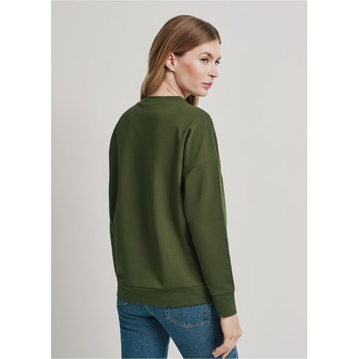Zielona bluza damska z kwiatowym haftem Ochnik One Size okazja OCHNIK