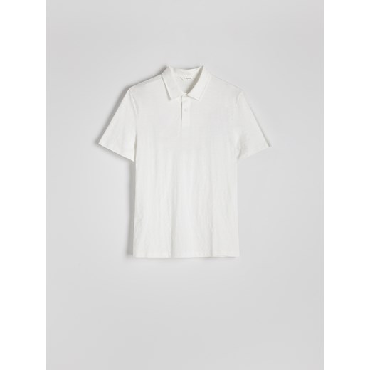 Reserved - Koszulka polo regular fit - złamana biel ze sklepu Reserved w kategorii T-shirty męskie - zdjęcie 172573834