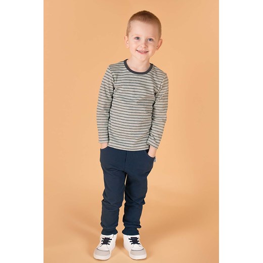 Bawełniana bluzka w paski z długim rękawem dla chłopca ze sklepu 5.10.15 w kategorii T-shirty chłopięce - zdjęcie 172574011