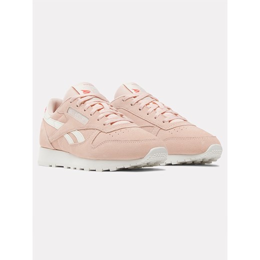 Buty sportowe damskie różowe Reebok sneakersy sznurowane na płaskiej podeszwie 