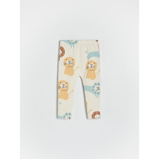 Reserved - Bawełniane legginsy - złamana biel ze sklepu Reserved w kategorii Legginsy niemowlęce - zdjęcie 172576722
