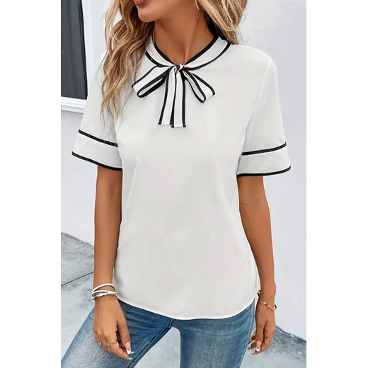 Bluzka FELINSA WHITE ze sklepu Ivet Shop w kategorii Bluzki damskie - zdjęcie 172577414