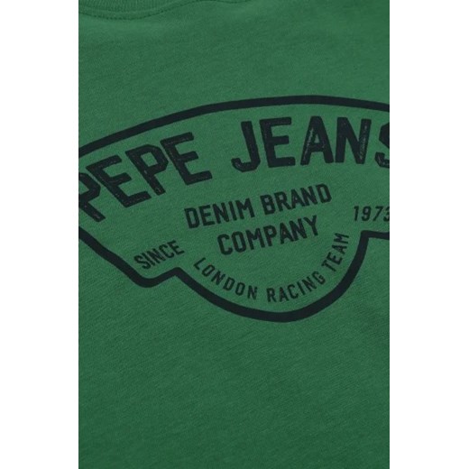 T-shirt chłopięce zielony Pepe Jeans na lato 