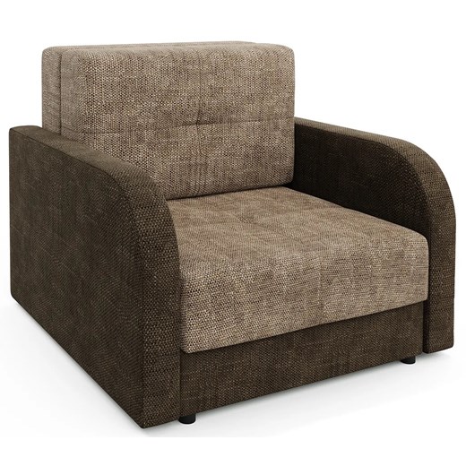 Rozkładana sofa jednoosobowa jasny brąz + ciemny brąz - Oves 3X ze sklepu Edinos.pl w kategorii Fotele - zdjęcie 172579081