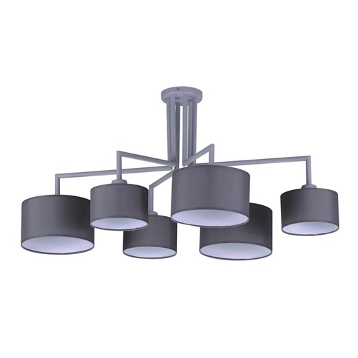 Szara abażurowa lampa sufitowa klasyczna - S964-Fario ze sklepu Edinos.pl w kategorii Lampy wiszące - zdjęcie 172579111