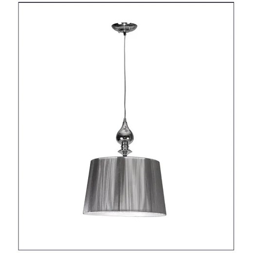 Srebrna lampa wisząca z dekoracyjnym abażurem - V160-Dusali Lumes One Size Edinos.pl