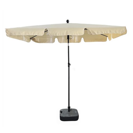 Beżowy parasol plażowy ze zmianą kąta nachylenia - Toverio ze sklepu Edinos.pl w kategorii Parasole ogrodowe - zdjęcie 172579433