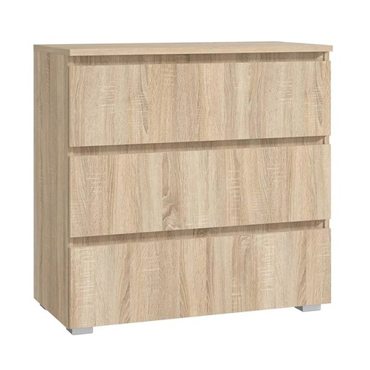 Komoda z 3 szufladami dąb sonoma 80 cm - Elsinor 3X ze sklepu Edinos.pl w kategorii Komody - zdjęcie 172579442