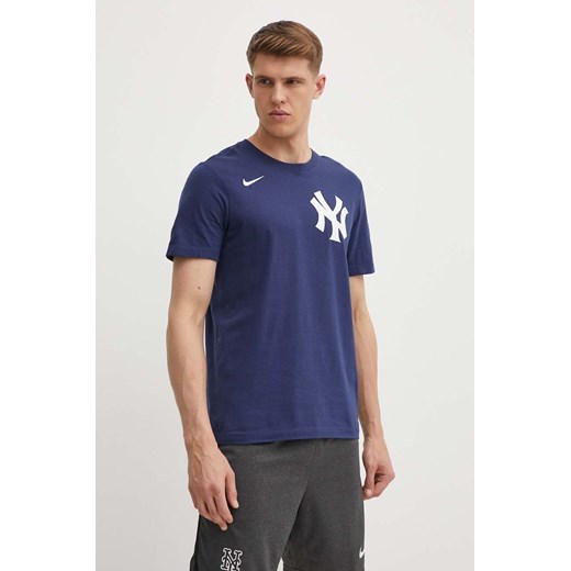 Nike t-shirt New York Yankees męski kolor granatowy z nadrukiem ze sklepu ANSWEAR.com w kategorii T-shirty męskie - zdjęcie 172580184