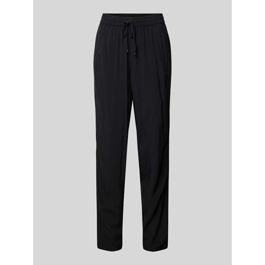 Spodnie materiałowe z wiskozy z elastycznym pasem ze sklepu Peek&Cloppenburg  w kategorii Spodnie damskie - zdjęcie 172580921