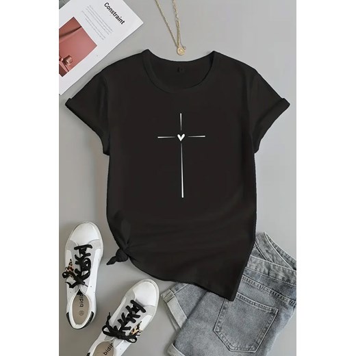T-shirt GREMIDA BLACK ze sklepu Ivet Shop w kategorii Bluzki damskie - zdjęcie 172585140