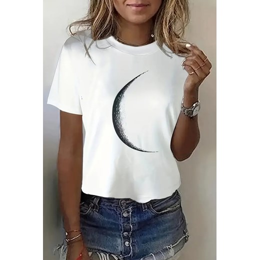 T-shirt DANIERFA WHITE ze sklepu Ivet Shop w kategorii Bluzki damskie - zdjęcie 172585144