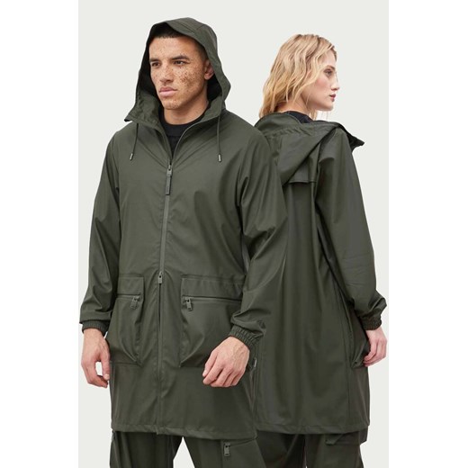Rains kurtka 19850 Jackets kolor zielony przejściowa ze sklepu ANSWEAR.com w kategorii Kurtki damskie - zdjęcie 172586643