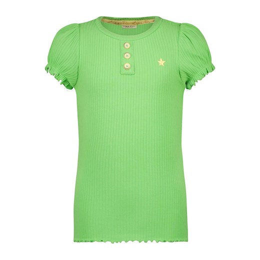 Bluzka dziewczęca Like Flo zielona z aplikacją poliestrowa 