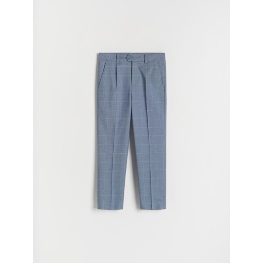 Reserved - Eleganckie spodnie w kratę - niebieski ze sklepu Reserved w kategorii Spodnie chłopięce - zdjęcie 172592030