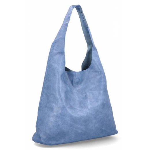 Duże Torebki Damskie Shopper Bag firmy Herisson Niebieskie (kolory) ze sklepu torbs.pl w kategorii Torby Shopper bag - zdjęcie 172592592