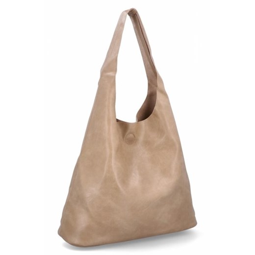 Duże Torebki Damskie Shopper Bag firmy Herisson Ciemno Beżowe (kolory) ze sklepu torbs.pl w kategorii Torby Shopper bag - zdjęcie 172592621