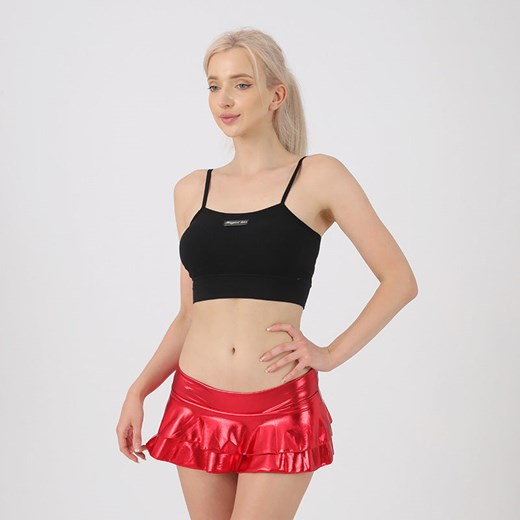 Metaliczna mini spódniczka - Czerwony / Uniwersalny ze sklepu Lovita.pl w kategorii Spódnice - zdjęcie 172593834