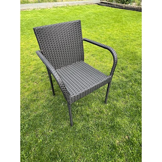 Krzesło tarasowe Sottile czarny technorattan ze sklepu Bello Giardino w kategorii Krzesła ogrodowe - zdjęcie 172594173