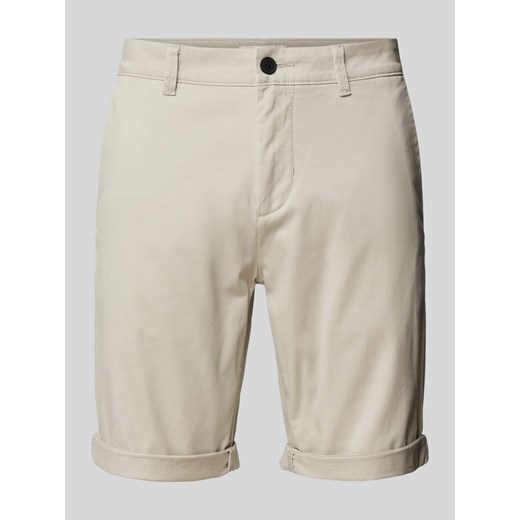 Szorty chinosy o kroju slim fit w jednolitym kolorze ze sklepu Peek&Cloppenburg  w kategorii Spodenki męskie - zdjęcie 172594840