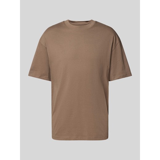 T-shirt z prążkowanym,okrągłym dekoltem model ‘BRADLEY’ ze sklepu Peek&Cloppenburg  w kategorii T-shirty męskie - zdjęcie 172594984