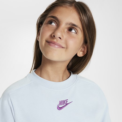 Bluzka dziewczęca niebieska Nike 