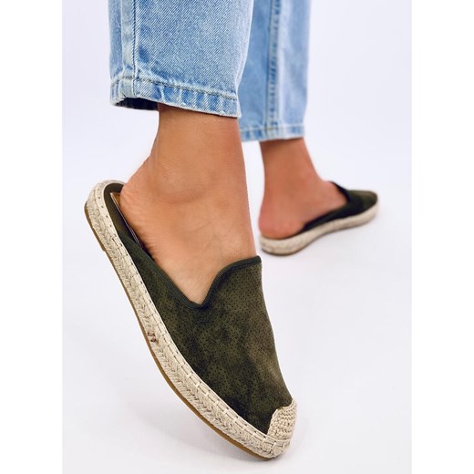 Klapki damskie espadryle Carmen Green zielone 37 ButyModne.pl