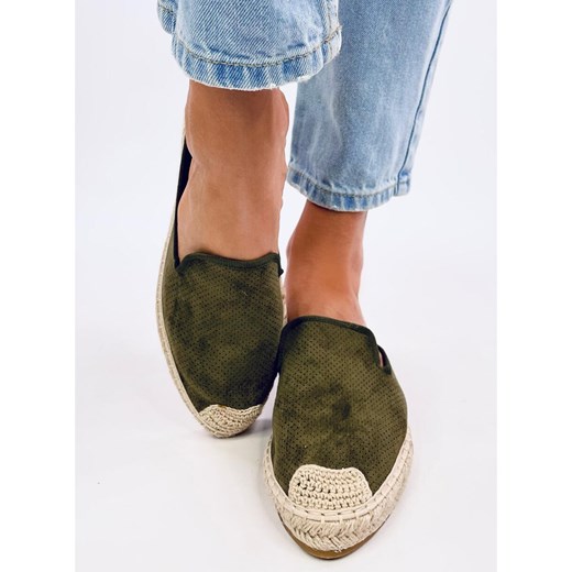 Klapki damskie espadryle Carmen Green zielone 37 ButyModne.pl